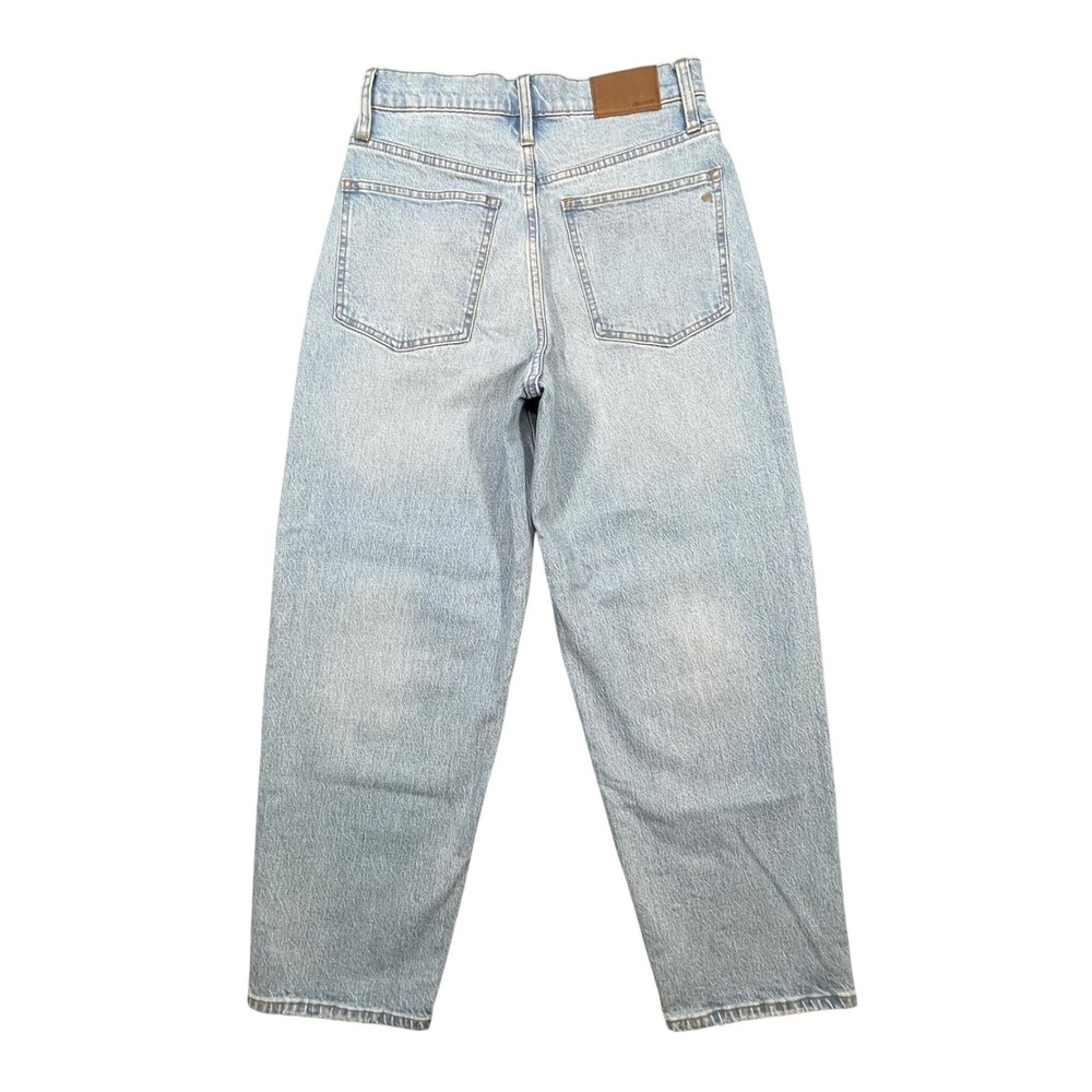 Madewell Light Blue Balloon Jeans High Rise Tapered Womens Size 25 - Picture 2 of 11